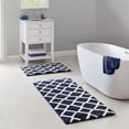 thumbnail image 3 of Reversible High Pile Tufted Microfiber Bath Rug Navy, 3 of 5