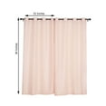 thumbnail image 3 of Efavormart Pack of 2 52"x84" Rose Gold Faux Linen Curtains, Semi Sheer Curtain Panels with Chrome Grommet for Living Room Home Decor Window Privacy Linen Textured Drapes, 3 of 5