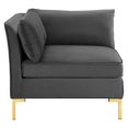 thumbnail image 4 of Modway Ardent 5-Piece Performance Velvet Sectional Sofa in Gray, 4 of 11