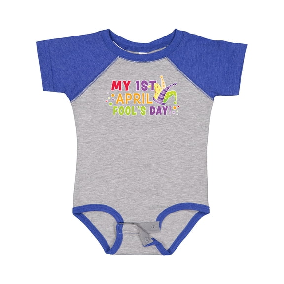 Inktastic My 1st April Fools Day with Jester Hat Boys or Girls Baby Bodysuit