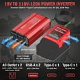 thumbnail image 2 of Inversor de Energía de 300W Compatible con Batería Mil*wau*kee de 18V, Generador de Estación de Energía Portátil DC 18V a AC 110V con 2 Tomacorrientes AC y 1 Type-C PD 65W y 1 USB a 18W Máx para, 2 of 7