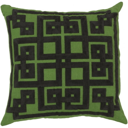Surya Surya Pillows Area Rugs - LD012 Contemporary Midnight Green/Peridot Lattice Knot Trellis Squares Rug