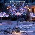 thumbnail image 6 of 2 Pack Solar Firework Lights 120 LED Outdoor Waterproof Garden Lights for Party & Patio Decor, Multicolor, 6 of 9