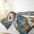 thumbnail image 4 of Castle Fairy Animal Deer 2Pcs Bedding Comforter Set for Teens Girls Boys,Rustic Cabin Twin Comforter Sets,Merry Christmas Breathable Bedding Set,Super Cozy Room Decor, 4 of 8