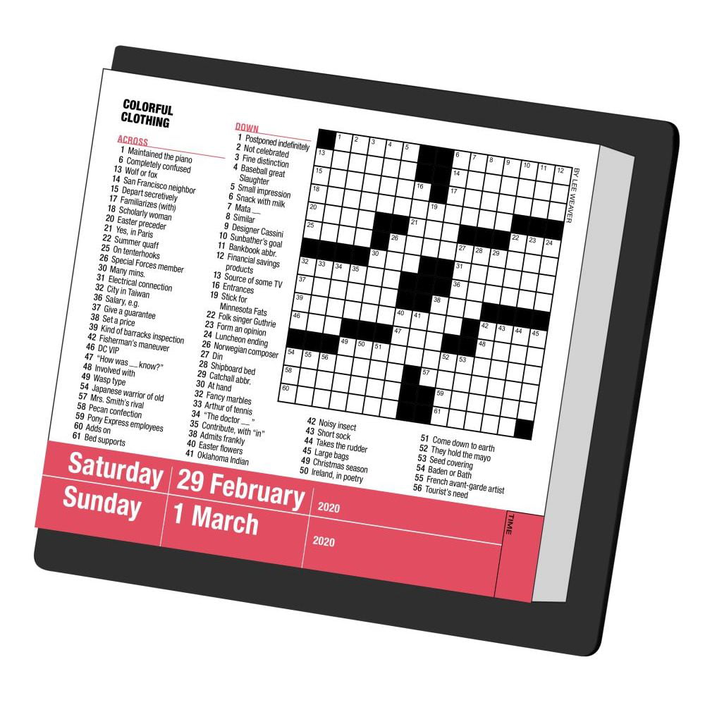 Mensa 10-Minute Crossword Puzzles Page-A-Day Calendar 2020 (Other) -  Walmart.com