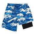 thumbnail image 4 of AHTJRT Kids Swim Trunks Unisex Girls Boys Summer Beachwear Surfing Swimming Shorts with Pockets Elstic Waist Casual Hot Shorts with Built-In Liner Blue 7-8 Years, 4 of 6