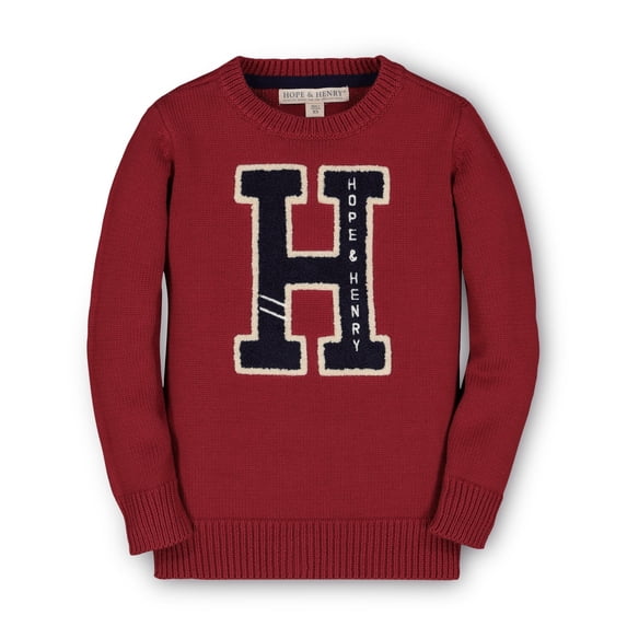 Hope & Henry Boys' Varsity Pullover Sweater