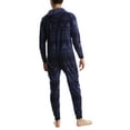 thumbnail image 3 of Top Shelf Men's Fleece Onesie - Adult One Piece Zip Up Pajamas & Loungewear - Available in Fun Holiday Styles - Snowman Fair Isle, XX-Large, 3 of 3