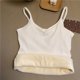 thumbnail image 5 of Qarigey Ropa interior de mujer sin mangas de Color sólido señora chaleco clima frío térmico básico Base calentador cuello en V Prendas para la parte del cuerpo Blanco Largo, 5 of 6