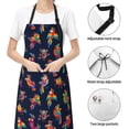 thumbnail image 6 of Naloa Colorful Birds Apron Kitchen Aprons with Pockets for Women Men Chef, 6 of 8
