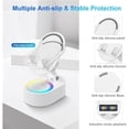 thumbnail image 7 of Rulwuck Wireless Induction Audio Bluetooth Speaker 5in1 Phone Holder Emergency Rechargeable (3000mAh) with Colorful Ambient Light 300° Foldable for Tablet iPhone Android, Gifts for Men Women,white, 7 of 7