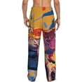 thumbnail image 3 of Picia Colorful Gecko Jungle Art Mens Soft Woven Cotton Elastic Waistband Sleep Pajama Pant Lounge Sleep Pant With Pockets And Drawstring-X-Large, 3 of 9