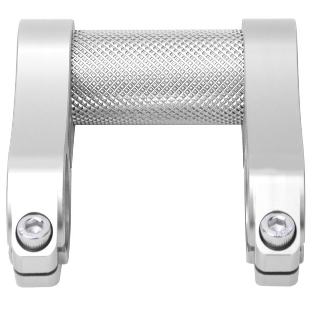 Manillar de bicicleta plegable ajustable CNC hueco de aleación de aluminio accesorio de modificación de bicicleta de doble vástago Plata