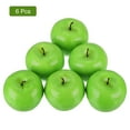 thumbnail image 3 of 6Pcs Artificial Fruit, Green Fake Apples Fake Fruit Lifelike Apples Table Kitchen Decor, 3 of 6