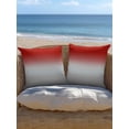 thumbnail image 5 of Outdoor Throw Pillow Set of 2, Red Gray Ombre Waterproof Pillow with Insert Included, Modern Gradient Abstract Art Decorative Accent Cushion Sofa Pillows for Patio Porch, 16 x 16 In, 5 of 8