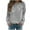 Gray, variant on AOOCHASLIY Hoodies for Women Pullover Tops O-Neck Printed Sweatshirt Blouse Gegular Pollover