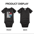thumbnail image 3 of It's In My DNA Luxembourgish Flag Country Pride Cute Baby Bodysuit Romper (Black, 12-18 Months), 3 of 5