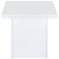 thumbnail image 6 of Devar Square Engineered Wood Side End Table White High Gloss, 6 of 8