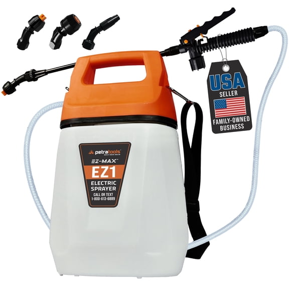 Petratools EZ1 Rechargeable Electric Sprayer, 1-Gallon Pesticide Sprayer for Weed Control