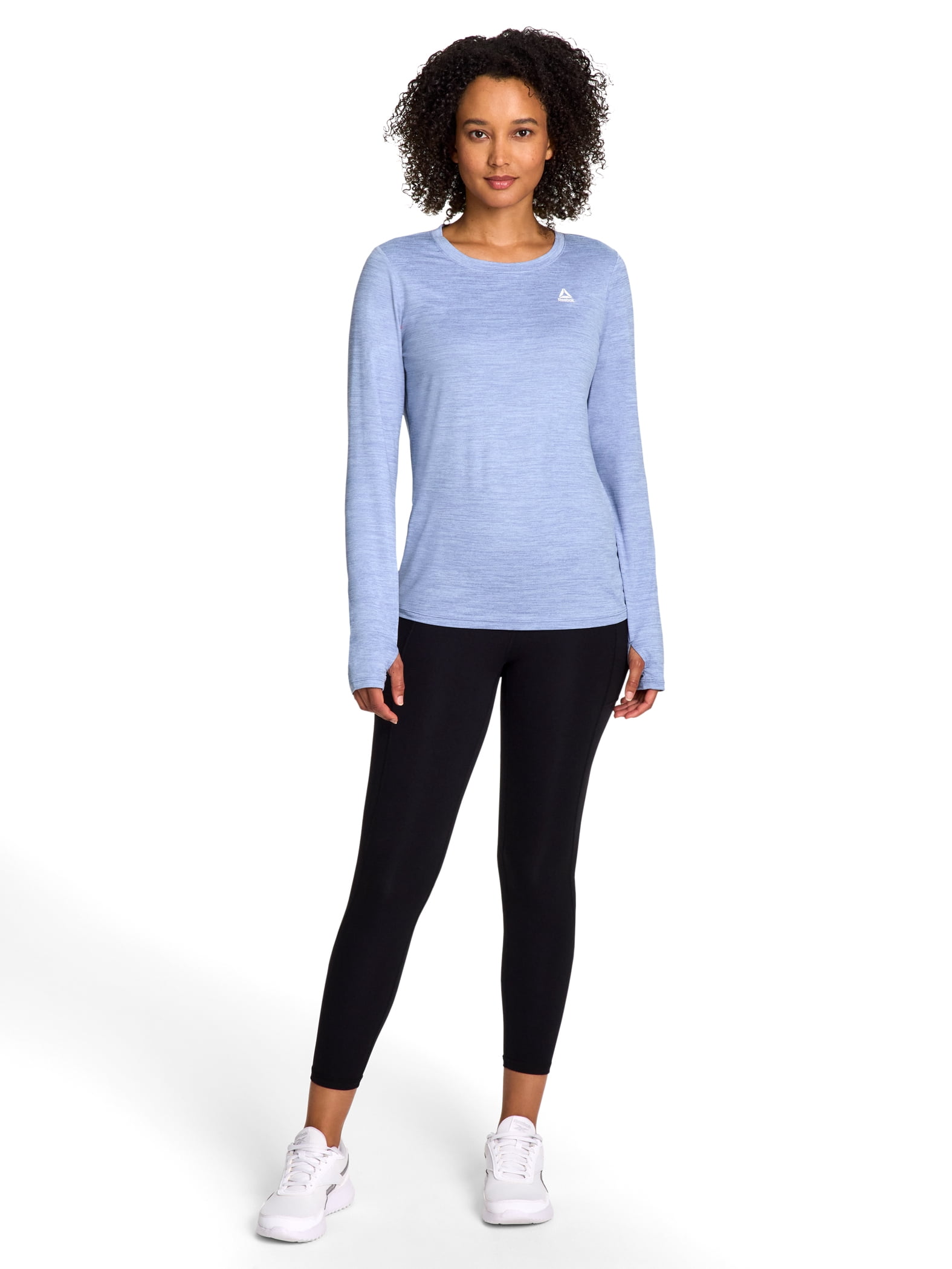 Reebok Women's and Women's Plus Legacy Core Knit Performance Long Sleeve Shirt, Sizes XS-4X