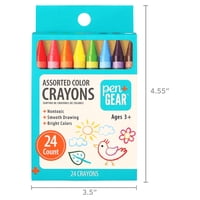 24-Count Pen+Gear Crayons (Assorted Colors) only