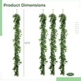 thumbnail image 4 of 3 Pcs Artificial Greenery Vines, 6.5 Ft Lifelike Faux Hanging Plants for Wall Bedroom Wedding Decor, Silk Decorative Garland for Home Party, Easy Setup Realistic Look, 4 of 5