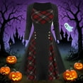 thumbnail image 3 of FYEGRE Checkered Gown For Themed Parties And Formal Events Red S, 3 of 4