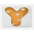 thumbnail image 1 of Christmas Alphabet Bath Mat, New Year Letter Y with Snowflake Inspired Creamy Splash Ornaments, Plush Bathroom Decor Mat with Non Slip Backing, 29.5" X 17.5", Ginger and White, by Ambesonne, 1 of 2