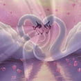 thumbnail image 3 of YAZAOO Round Tablecloth White Swans Pattern Pattern Tableclothes, 3 of 8