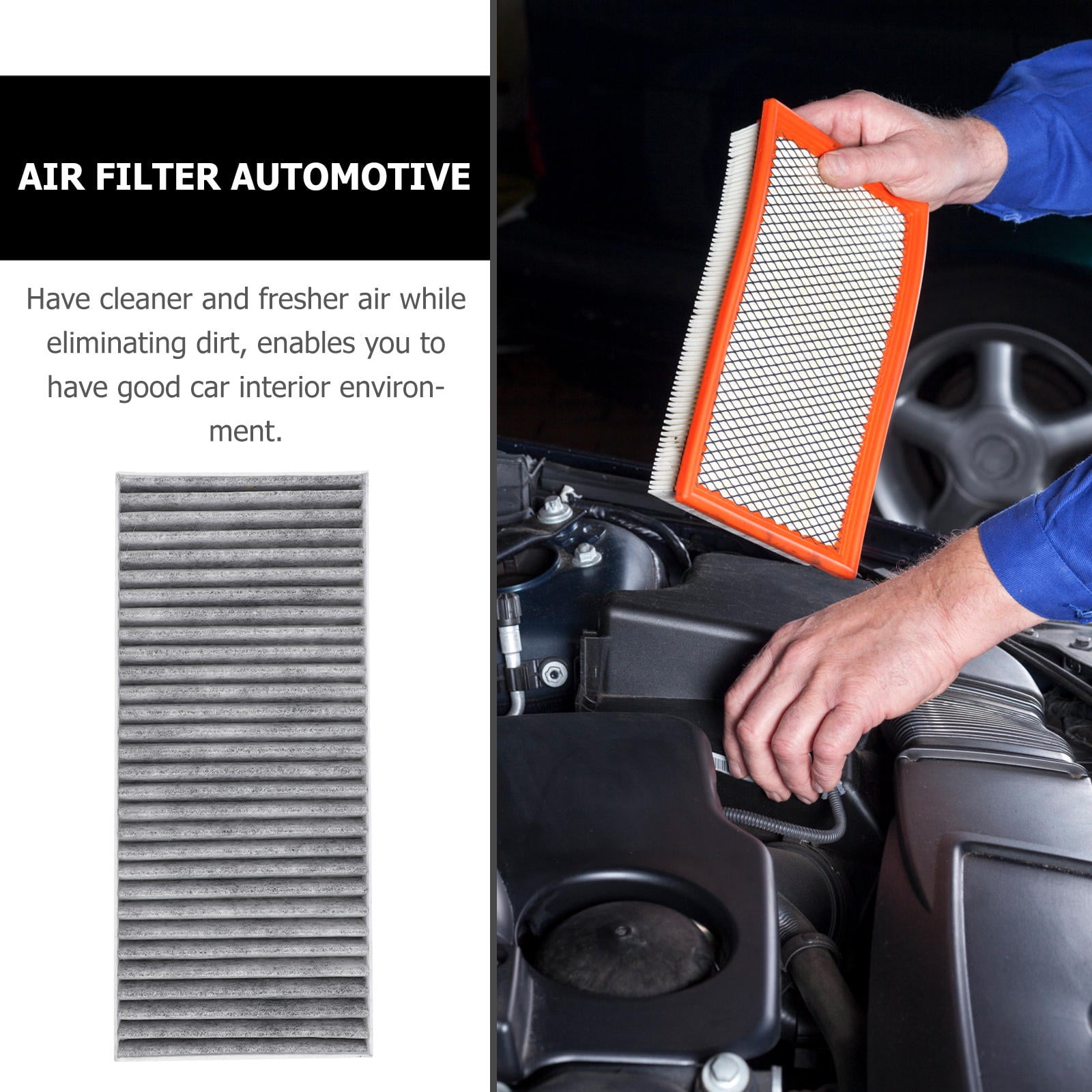 OUNONA 2-Pack Car Cabin Air Filters with High-Efficiency Filtration and Odor Removal for Cleaner Vehicle Air