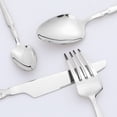 thumbnail image 3 of REGALWOVEN 4-Piece Stainless Steel Silverware Set with Spoon, Fork, and Knife Silver 4, 3 of 6