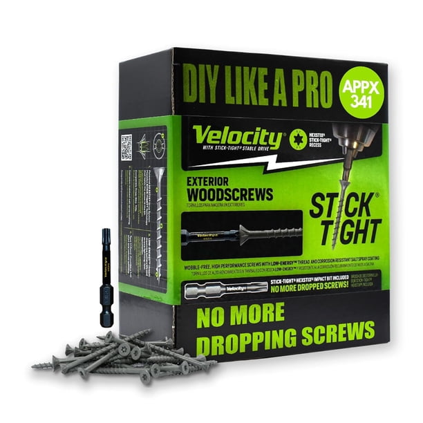 Tornillos para madera Phillips Velocity Exterior de 3 cm con brocas Torx T25