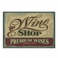 thumbnail image 1 of Vintage Cutting Board, Vintage Rusty Pop Art Style Sign for Wine Shop Past Time Adds Bohemian Art Print, Decorative Tempered Glass Cutting and Serving Board, Small Size, Orange Red, by Ambesonne, 1 of 1