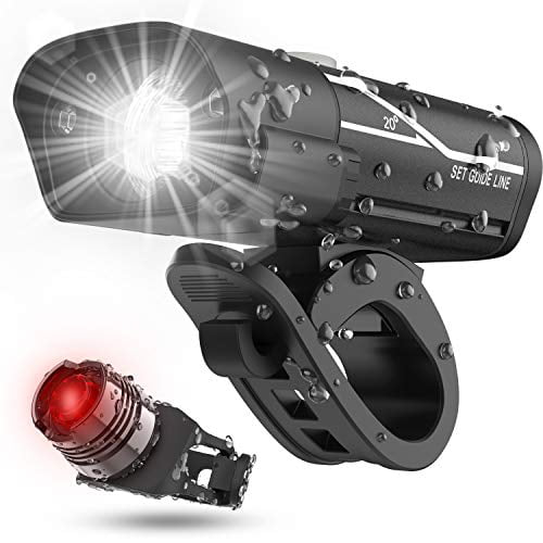 Bicycle Lights USB Rechargeable LED Bicycle Front Light Headlamp Rear Tail Lamp 