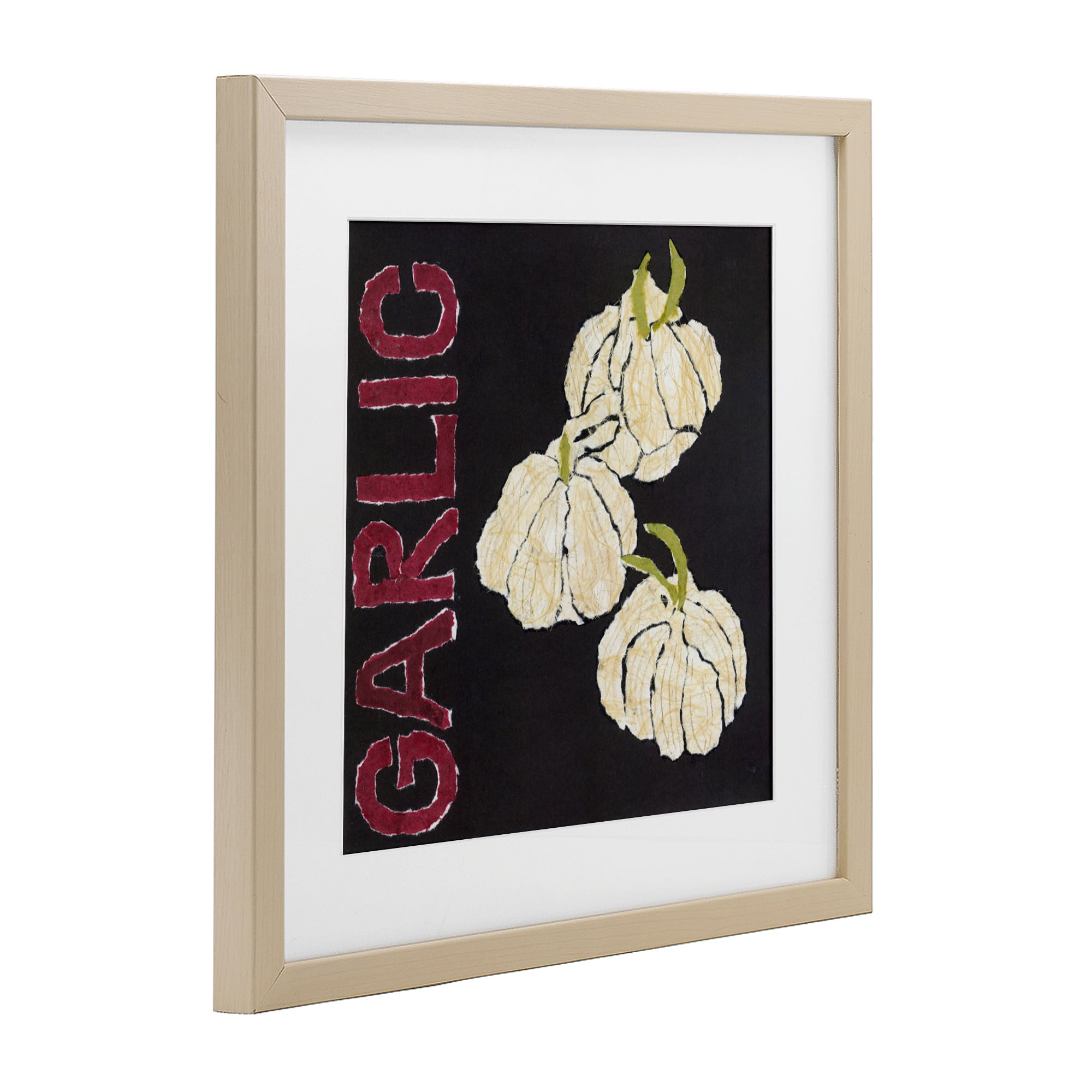 Stupell Industries Garlic Garden Vegetable Birch Framed Print Under Glass, design by Nancy Overton