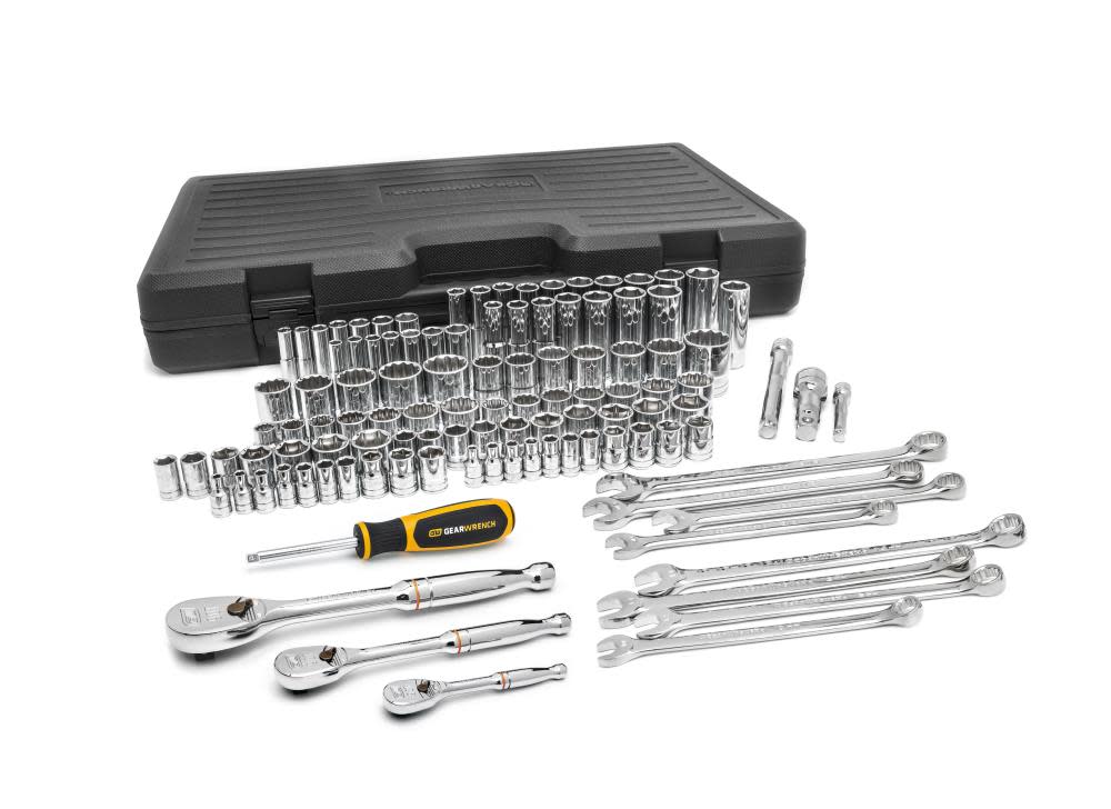 Gearwrench Mechanics Tool Set 1/4", 3/8" And 1/2" Drive 110Pc