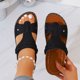 thumbnail image 5 of MKLEKYY Sandalias deportivas para Mujer, Zapatos de Verano Lisos Informales Con Punta Abierta y Cuñas, Cómodos Zapatos de Playa, Sandalias, Zapatillas, 5 of 5