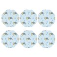 thumbnail image 2 of Pofeuu Cartoon Turtle Print Leather Coasters Set of 6, Round Cups Mugs Mat Pad for Home Kitchen Heat Resistant Drink Coasters,Octagon, 2 of 7
