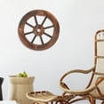 thumbnail image 2 of Decorative Wooden Wagon Wheel Rustic Yard for Living Room Home Patio Balcony, 2 of 8