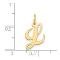 thumbnail image 4 of Diamond2Deal 14K Yellow Gold Small Script Letter L Initial Pendant for Women, 4 of 6