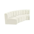 thumbnail image 3 of Meridian Furniture Arc Cream Velvet Modular Sectional, 3 of 15