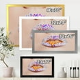thumbnail image 4 of Designart 'Shining Woman Lips Covered With Rhinestones and Smudges' Modern Framed Art Print, 4 of 4