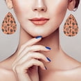 thumbnail image 5 of Colgante de cuero de doble cara de Halloween, pendientes colgantes, 5 of 5