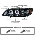 thumbnail image 3 of Spec-D Tuning LED Glossy Black Housing Smoke Lens Projector Headlights Compatible with 1998-2002 Honda Accord 2/4 Door, Left + Right Pair Headlamps Assembly, 3 of 5