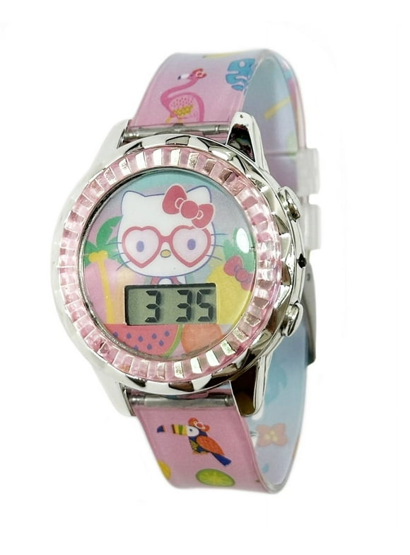 Grasses Hello Kitty Flashing LCD Watch