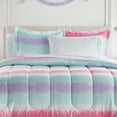 thumbnail image 4 of Dream Factory Tie Dye Stripe Twin 5 Piece Comforter Set, Polyester, Microfiber, Pink, Purple, Multi, Child, Unisex, 4 of 8