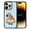 French Bulldog Butt Looking Back, variant on WIRESTER Shockproof Soft Rubber Cover Case for Apple iPhone 14 Pro Max 6.7" 2022, French Bulldog Butt Looking Back On Light Blue Background
