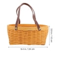 thumbnail image 2 of OULII 1Pack Shopping Basket Wood Chip Light Brown for Retail Store Use, 2 of 8