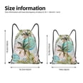 thumbnail image 2 of Wukai Watercolor Palm Tree Drawstring Backpack Bag Sport Gym Sackpack Large Size String Backpack Cinch for Women Men-Medium, 2 of 6