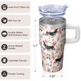 thumbnail image 3 of 20OZ Dog Pattern Lightweight Tumbler with Handle Stainless Steel Double Wall Cup Unique Birthday Christmas Gifts for Dog Lovers Women Men Maintains Drink Temperature for Hours, 3 of 6